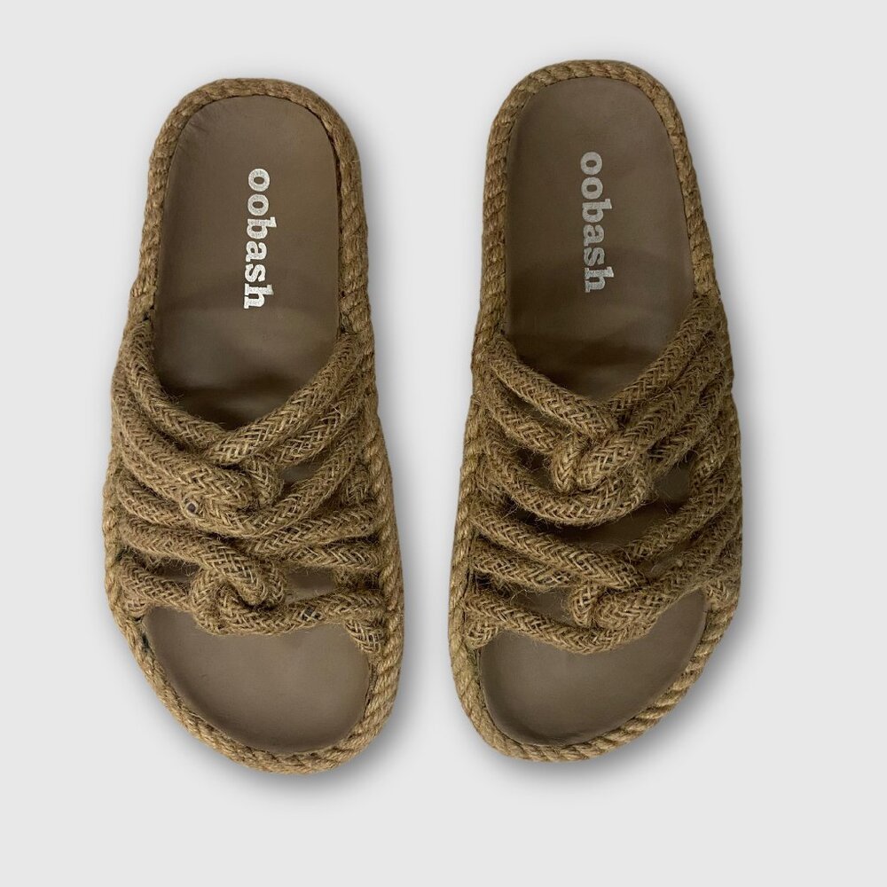 Rope footbed sandal Natural